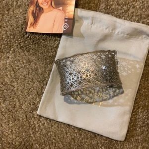 Candice Silver Cuff Bracelet In Silver Filigree